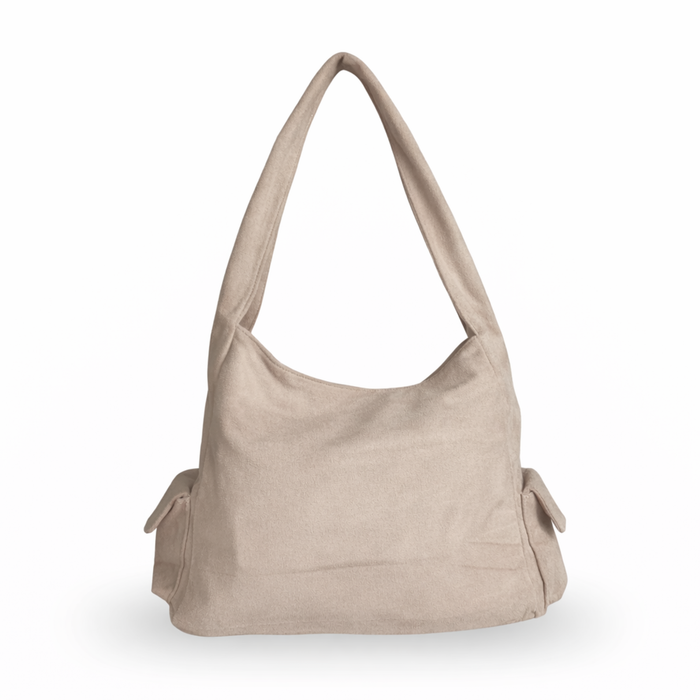 8921# Suede Handbag & Crossbody Bag – Soft Casual Everyday Shoulder Tote