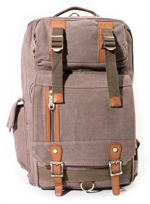 B-FS 261 Canvas Backpack-Brown