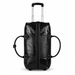 20 Inch Textured Wheeled Duffel Bag for Weekend Travel - Black