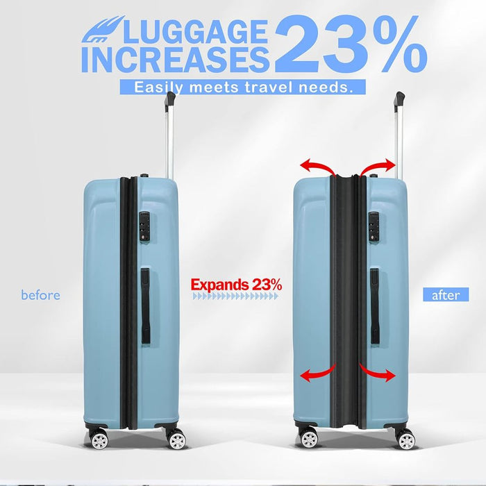 3-Piece Hardside Luggage Set (20"/26"/30") – Polycarbonate Spinner with TSA Lock