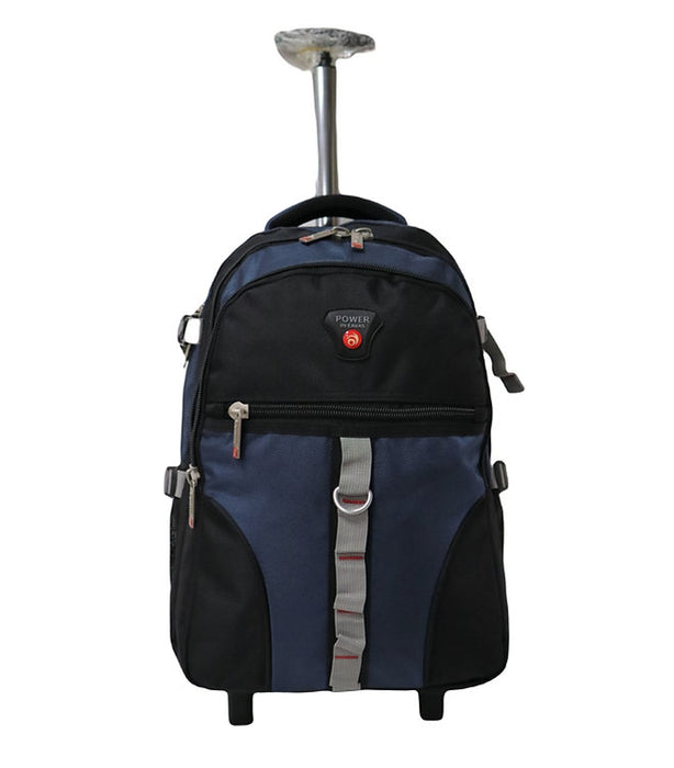 B-2107 2-Pc Backpack w/ Wheels (18",21")-Navy