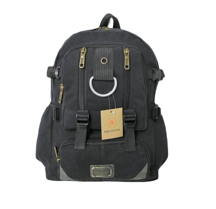 B-BQ 6618B Canvas Backpack 18"-Black