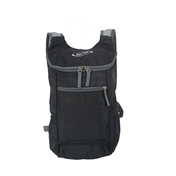 B-B 11039 Packable Backpack 16"- Black