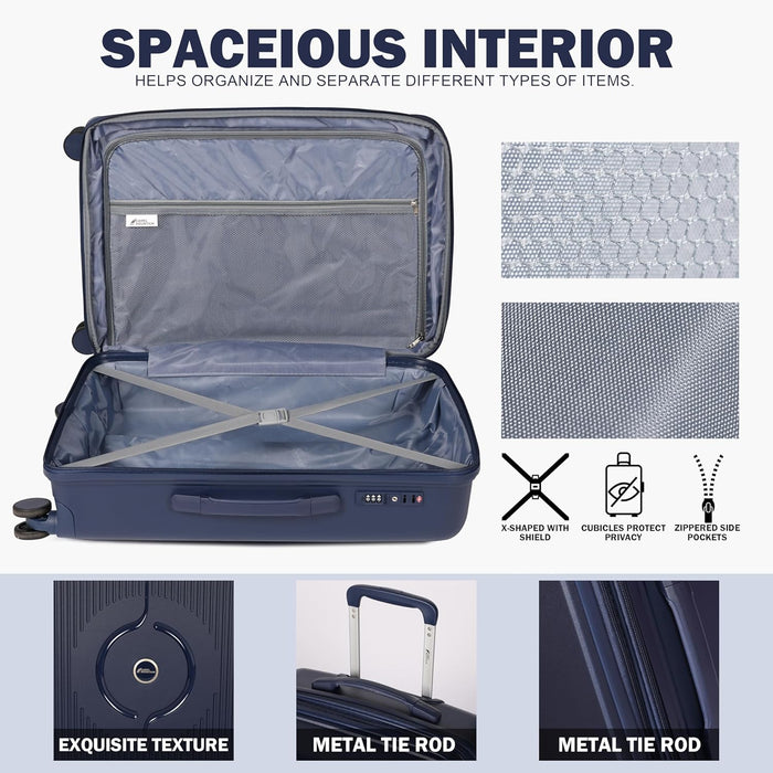 L-PP168 Luggage 20'24"28"-Blue