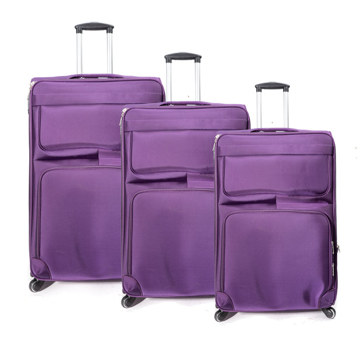 L-BL 89011 3-Pc(20'26"30") Luggage-Purple