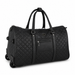 20 Inch Structured Wheeled Duffel Bag for Weekend Travel - Black