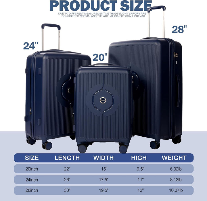 L-PP168 Luggage 20'24"28"-Blue