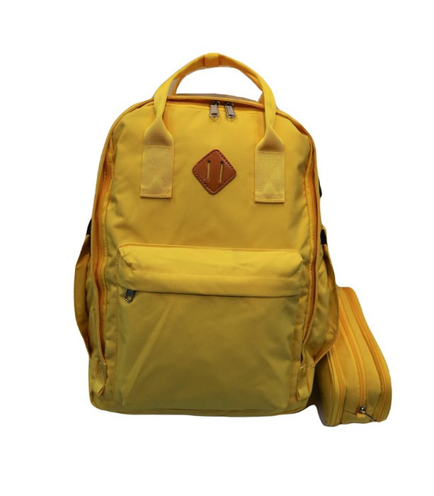 16.5 Inch Backpack Yellow School Travel Bookbag Casual Day Pack 2678