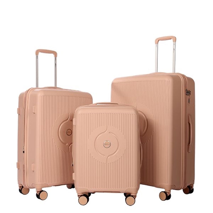 L-PP 168 3pcs Luggage 20'24"28"-L/Pink