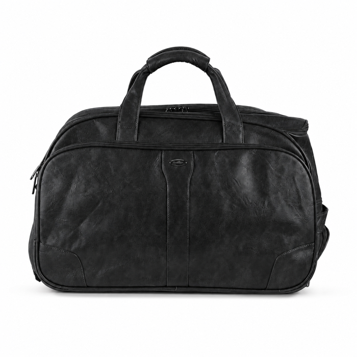 20 Inch Classic Wheeled Duffel Bag for Weekend Travel - Black