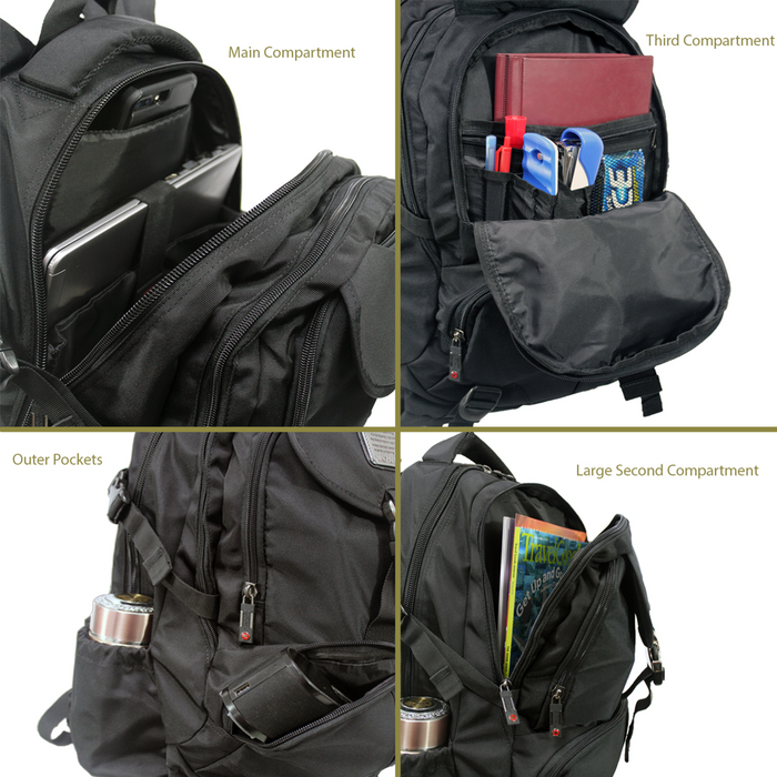 Backpack 19" Green School Bookbag Travel Daypack 5903