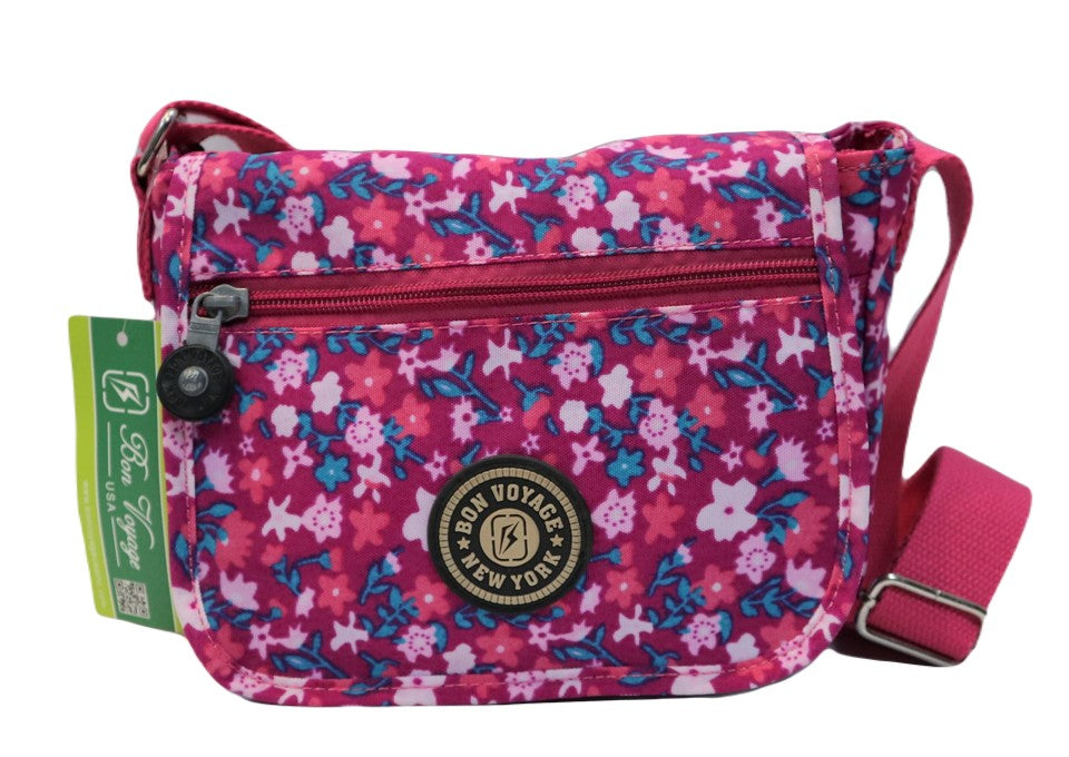 C-BF 9914 Crossbody Bag-Purple Flower(-32)