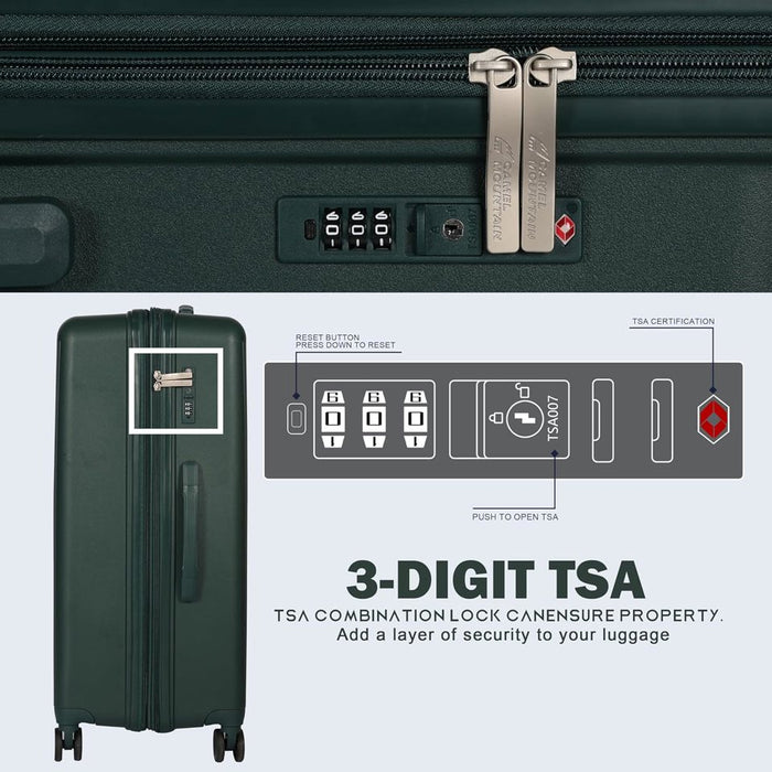 L-PP168 Luggage 20'24"28"-Green