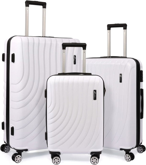 L-948A-3-pc(20'26"30") PC Luggage-White(TSA Lock)