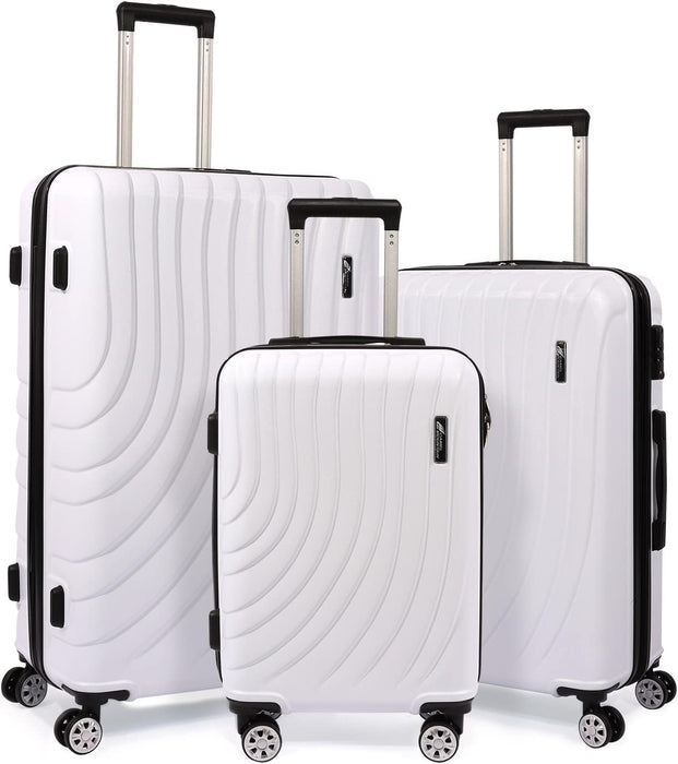 L-948A-3-pc(20'26"30") PC Luggage-White(TSA Lock)