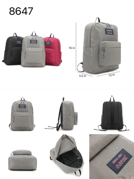 B-B 8647 Backpack-Black 16"