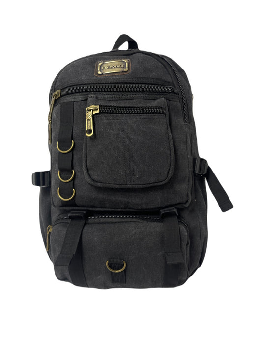 B-BQ 6628 Canvas Backpack-Black
