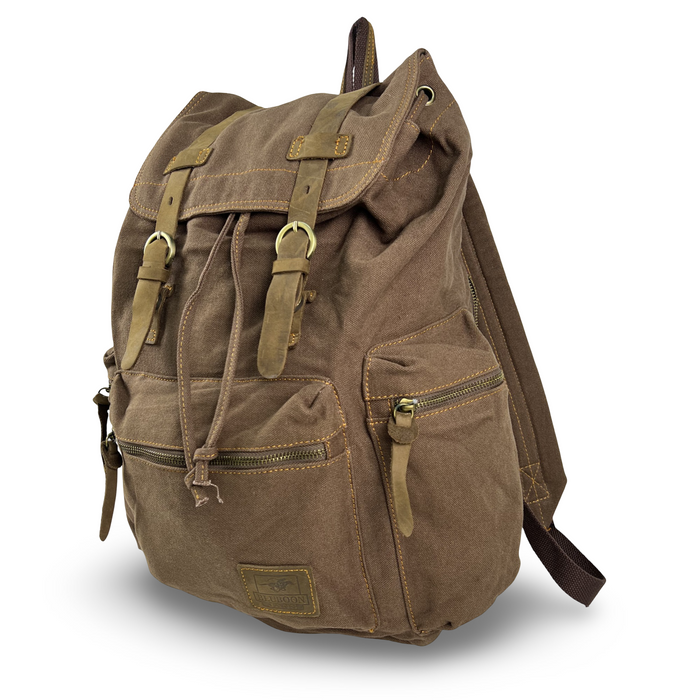 B-FP 702 Canvas Backpack 16"-Coffee