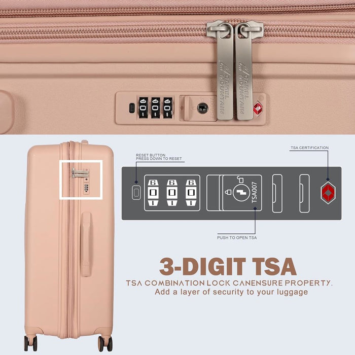 L-PP168 Luggage 20'24"28"-Apricot