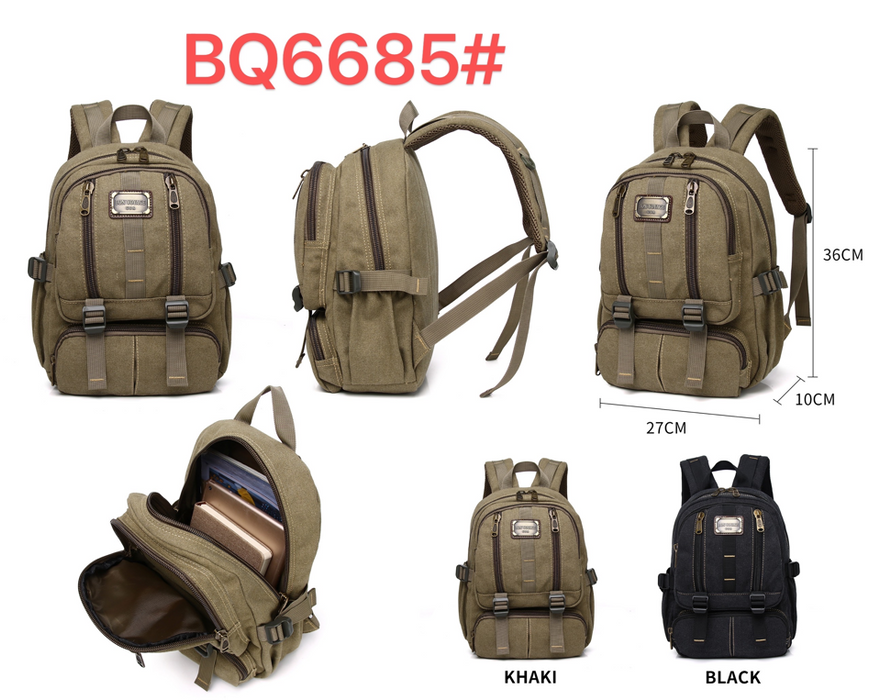 14 Inch Backpack Green School Bookbag Everyday Travel Day Pack BQ6685