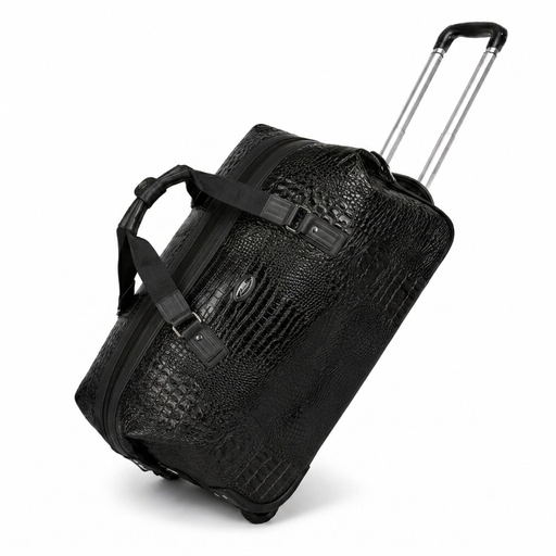 20 Inch Classic Wheeled Duffel Bag for Weekend Travel - Black