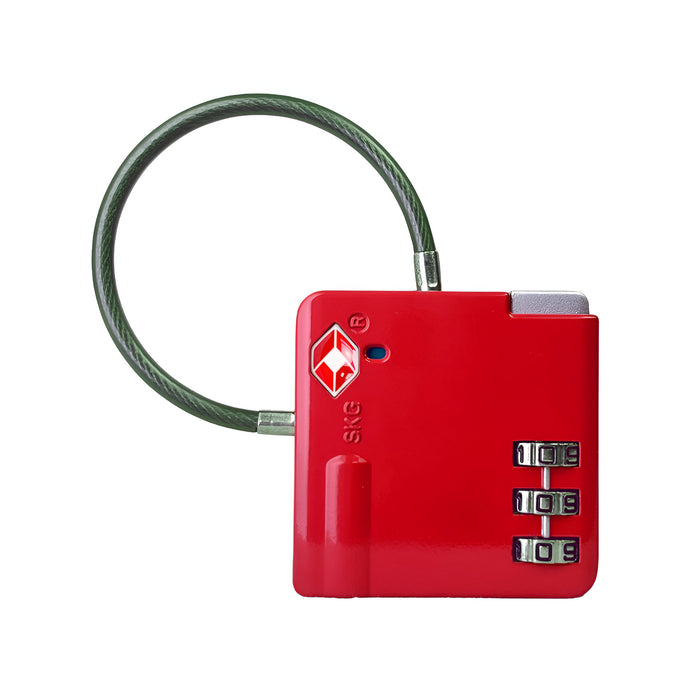 SKG 529B TSA 3-Dial Lock-Red