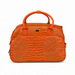 20 Inch Crocodile Embossed Wheeled Duffel Bag for Travel - Orange