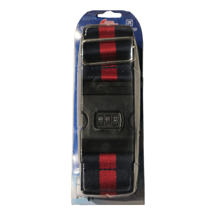 LS-ABA 3302 Luggage Strap-Navy/Red w/Lock