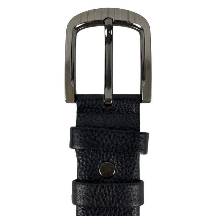 Belt Black Leather Classic Casual Dress Everyday Wardrobe B304