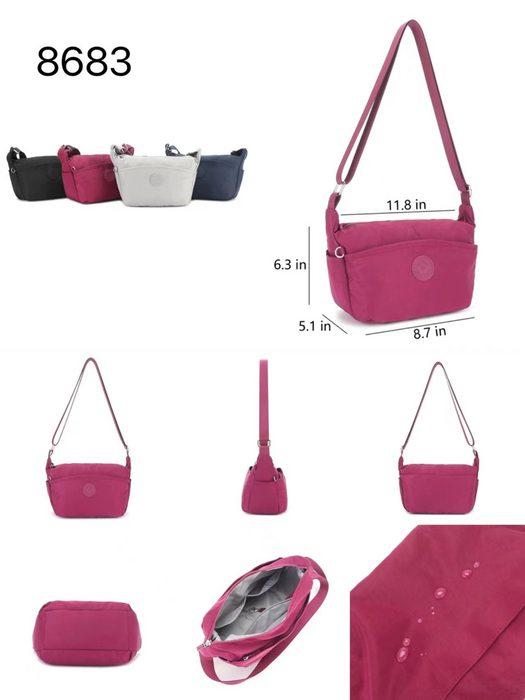 Lightweight Crossbody Bag - Everyday Travel Shoulder Bag - Purple