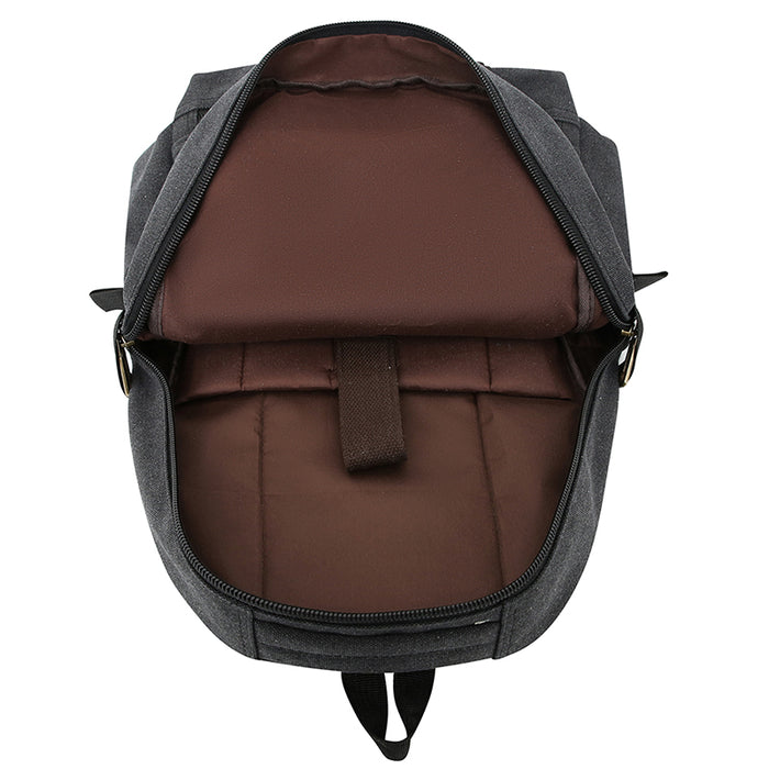 B-BQ 6905 Canvas Backpack-Black