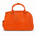 20 Inch Crocodile Embossed Wheeled Duffel Bag for Travel - Orange