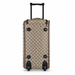 20 Inch Monogram Wheeled Duffel Bag for Weekend Travel - Khaki