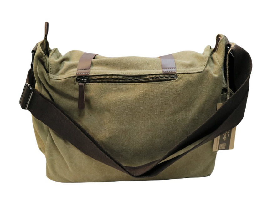 C-MG 8168 Canvas Messenger Bag-Khaki