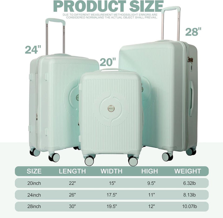 L-PP168 Luggage 20'24"28"-L/Green