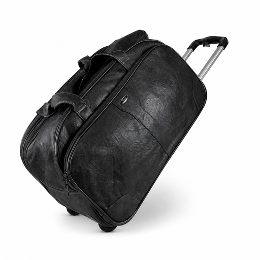 20 Inch Classic Wheeled Duffel Bag for Weekend Travel - Black