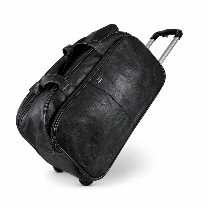 20 Inch Classic Wheeled Duffel Bag for Weekend Travel - Black