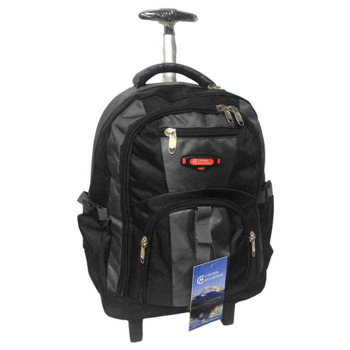 B-BY 8689 2-Pc Backpack w/ Wheels (19" 22")-Grey