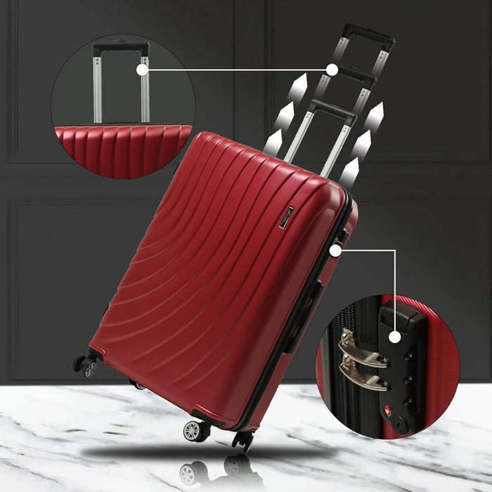 L-948A-3-pc(20'26"30") PC Luggage-Wine(TSA Lock)