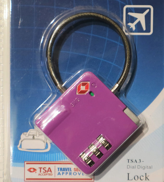 SKG 529B TSA 3-Dial Lock-Purple