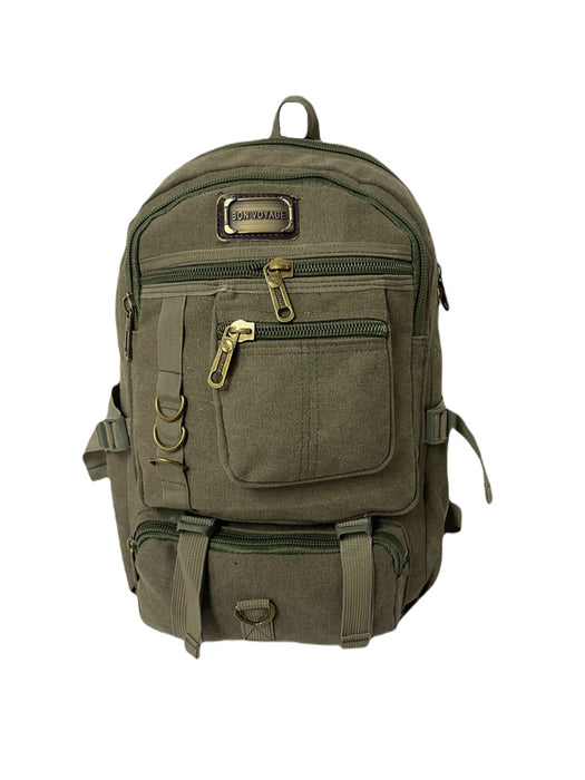 B-BQ 6628 Canvas Backpack-Green