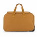 20 Inch Embossed Wheeled Duffel Bag for Weekend Travel - Brown