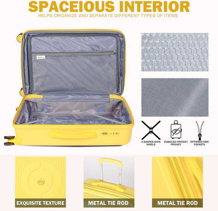 L-PP168 Luggage 20'24"28"-Yellow