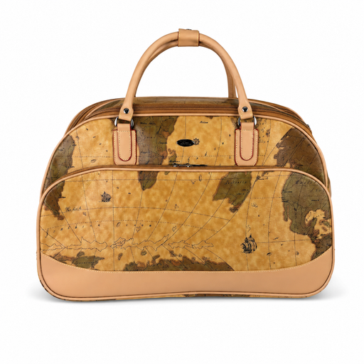 20 Inch Map Print Wheeled Duffel Bag for Weekend Travel