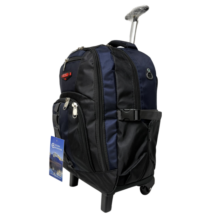 B-BY 8689 2-Pc Backpack w/ Wheels (19" 22")-Navy