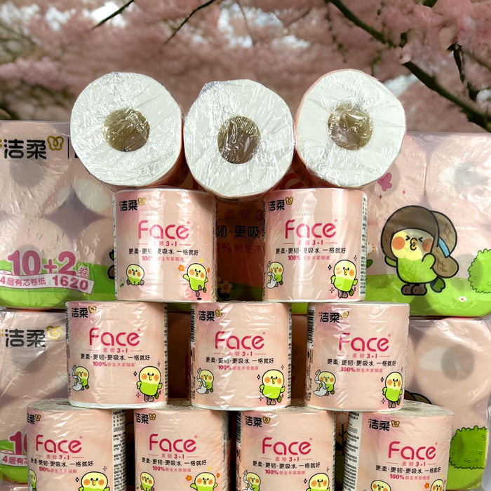 Tissue-#PJ224-12 Toilet Paper-4ply12 rolls/Pack 6 Pack/Case