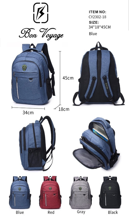 B-CY 2302-18" Backpack-Grey