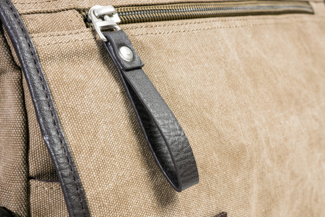 C-MG 8190 Canvas Messenger Bag-Khaki