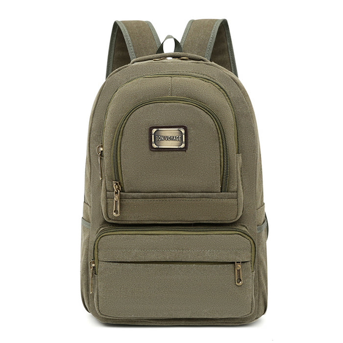 B-BQ 6120 Canvas Backpack-Green