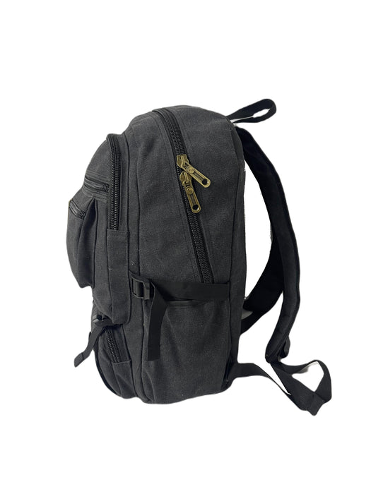 B-BQ 6628 Canvas Backpack-Black